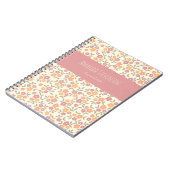 Farbiges Blumen Notizbuch Notizblock (Linke Seite)