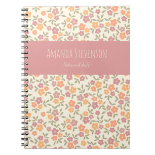 Farbiges Blumen Notizbuch Notizblock