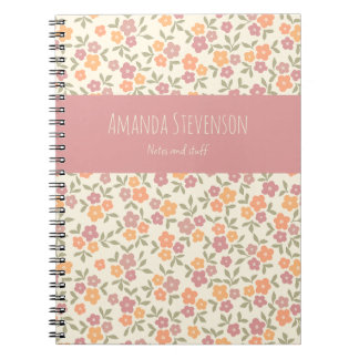 Farbiges Blumen Notizbuch Notizblock