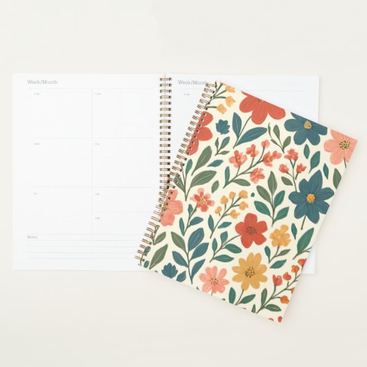 Farbiges Blumen-Planer-Notizbuch – Botanisch Planer (Anzeige)