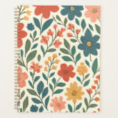 Farbiges Blumen-Planer-Notizbuch – Botanisch Planer (Vorderseite)