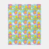 Farbiges Blumendesign Fleecedecke (Vorderseite)
