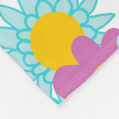 Farbiges Blumendesign Fleecedecke (Ecke)
