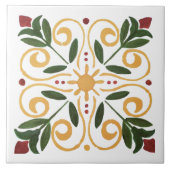 Farbiges Blumendesign Fliese (Vorderseite)