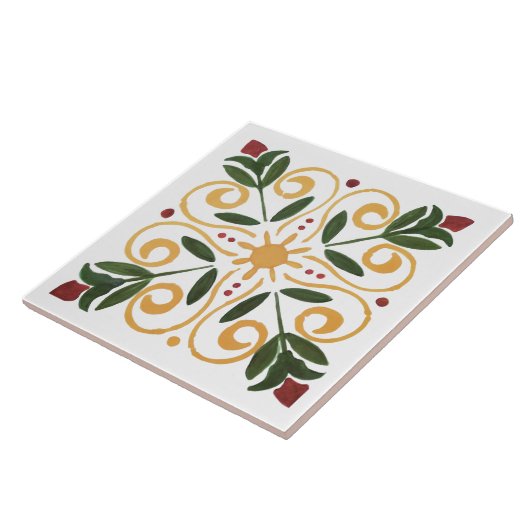 Farbiges Blumendesign Fliese (Seite)