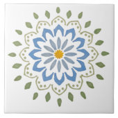 Farbiges Blumendesign Fliese (Vorderseite)