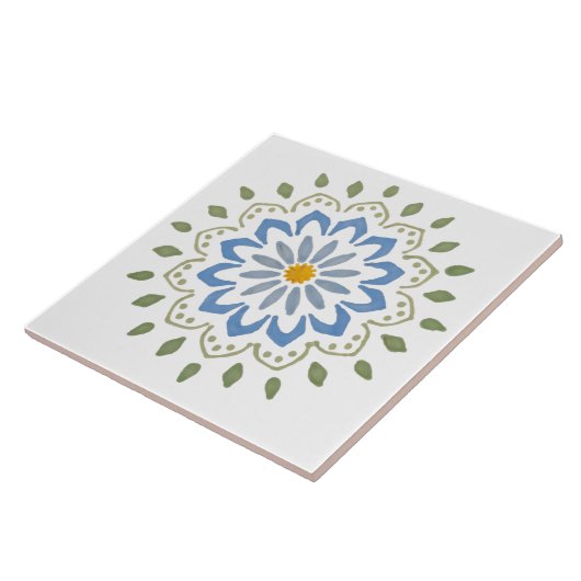 Farbiges Blumendesign Fliese (Seite)