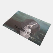 Farbiges Blumendesign Fußmatte (Schrägansicht)