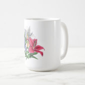 farbiges Blumendesign Kaffeetasse (VorderseiteRechts)