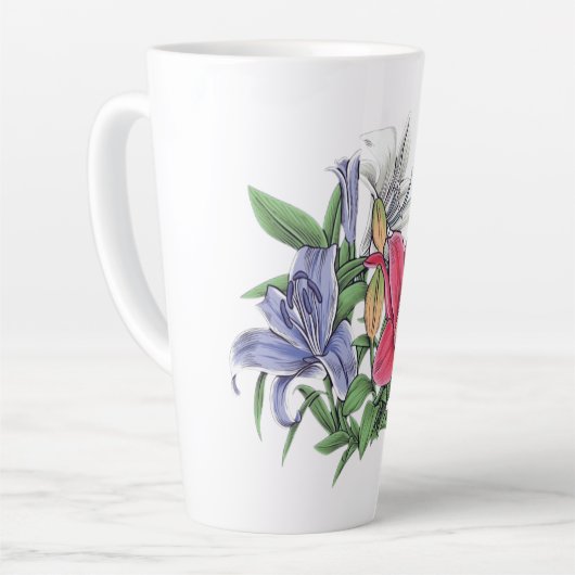 farbiges Blumendesign Milchtasse (Linke Ecke)