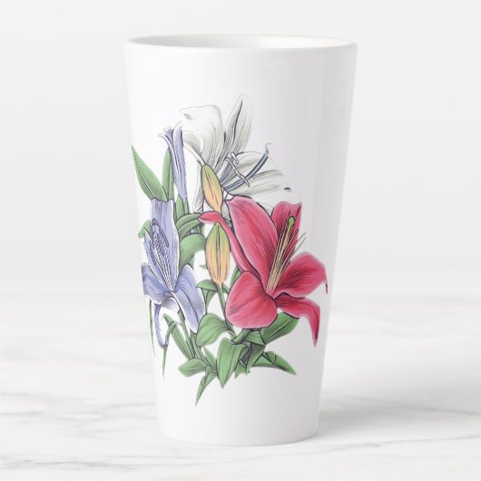 farbiges Blumendesign Milchtasse (Vorderseite)