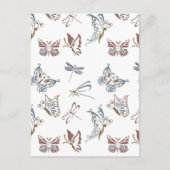 Farbiges Blumendesign Postkarte (Vorderseite)