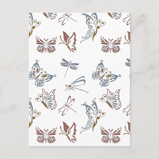 Farbiges Blumendesign Postkarte (Vorderseite)