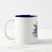 farbiges Blumendesign Zweifarbige Tasse (Links)