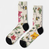 Farbiges, blumengeschmücktes Design Socken (Linkes Detail)