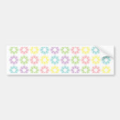 Farbiges Blumenmuster Autoaufkleber (Vorne)