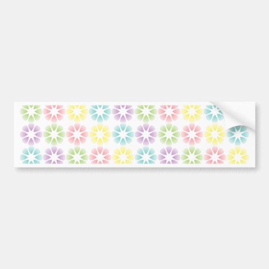 Farbiges Blumenmuster Autoaufkleber (Vorne)