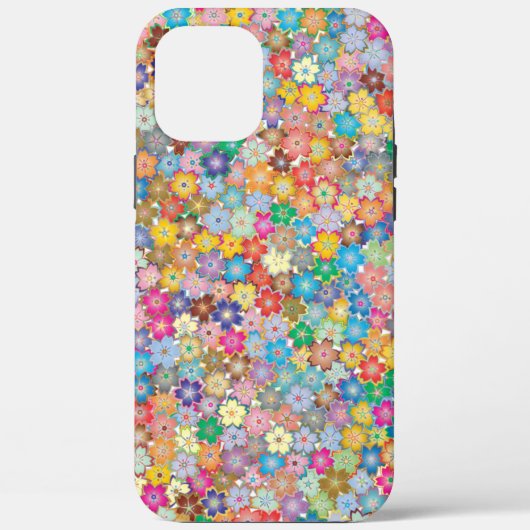 FARBIGES BLUMENMUSTER BOTANISCH Case-Mate iPhone HÜLLE (Rückseite)
