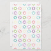 Farbiges Blumenmuster Briefpapier (Vorne/Hinten)