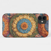 Farbiges Blumenmuster Case-Mate iPhone Hülle (Rückseite (Horizontal))