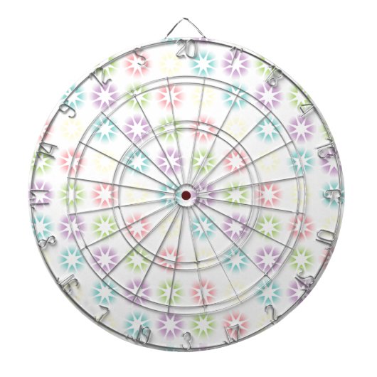Farbiges Blumenmuster Dartscheibe (vorne)