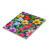 Farbiges Blumenmuster Fliese (Seite)