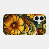 Farbiges Blumenmuster iPhone-Hülle iPhone 16 Hülle (Rückseite (Horizontal))