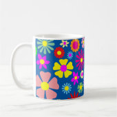 Farbiges Blumenmuster Kaffeetasse (Links)