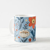 Farbiges Blumenmuster Kaffeetasse (Vorderseite Links)