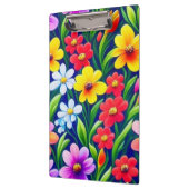 Farbiges Blumenmuster Klemmbrett (Links)