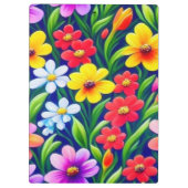Farbiges Blumenmuster Klemmbrett (Rückseite)