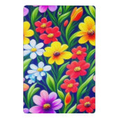 Farbiges Blumenmuster Mini Klemmbrett (Rückseite)