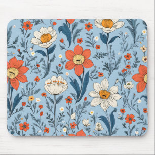 Farbiges Blumenmuster Mousepad