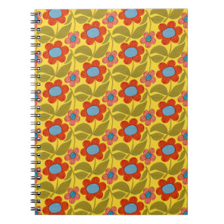 Farbiges Blumenmuster-Notebook Notizblock