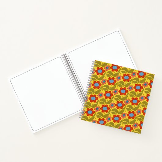 Farbiges Blumenmuster-Notebook Notizblock (Innenseite)