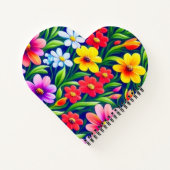 Farbiges Blumenmuster Notizblock (Rückseite)