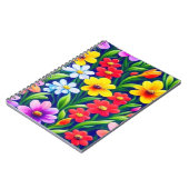 Farbiges Blumenmuster Notizblock (Linke Seite)