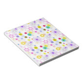 Farbiges Blumenmuster Notizblock (angewinkelt)