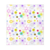 Farbiges Blumenmuster Notizblock (Vorderseite)