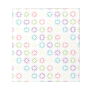 Farbiges Blumenmuster Notizblock