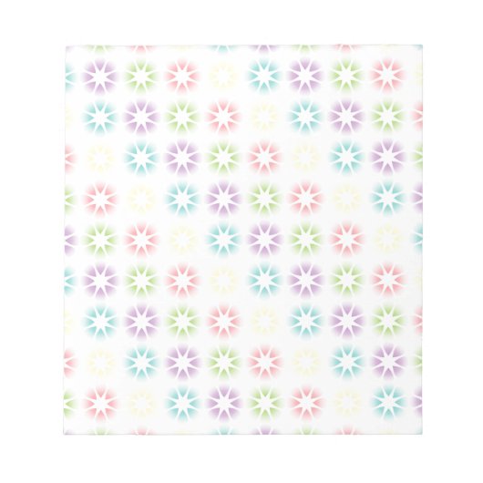 Farbiges Blumenmuster Notizblock (Vorderseite)
