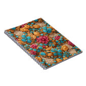 Farbiges Blumenmuster Notizblock (Rechte Seite)