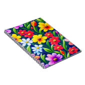 Farbiges Blumenmuster Notizblock (Rechte Seite)