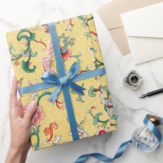 Farbiges Blumenmuster Papier Geschenkpapier (Schenken)