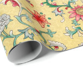 Farbiges Blumenmuster Papier Geschenkpapier (Rolleneckpunkt)