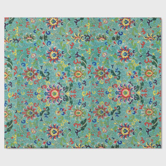 Farbiges Blumenmuster Papier Geschenkpapier (Flach)