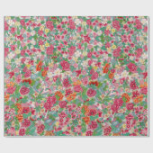 Farbiges Blumenmuster Papier Geschenkpapier (Flach)