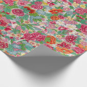 Farbiges Blumenmuster Papier Geschenkpapier (Ecke)