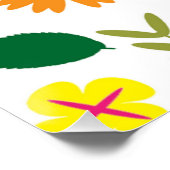 FARBIGES BLUMENMUSTER POSTER (Ecke)