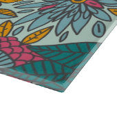 Farbiges Blumenmuster Schneidebrett (Ecke)